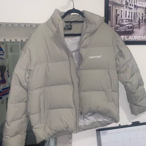 Balenciaga Grey C-Shape Puffer (Size S)